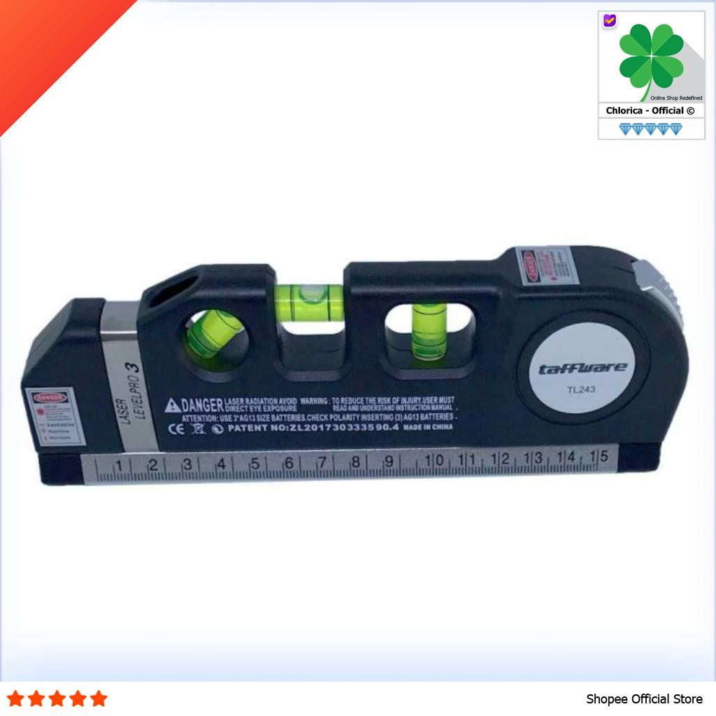 

Taffware LEVELPRO3 Penggaris Laser 250CM + Waterpass - TL243