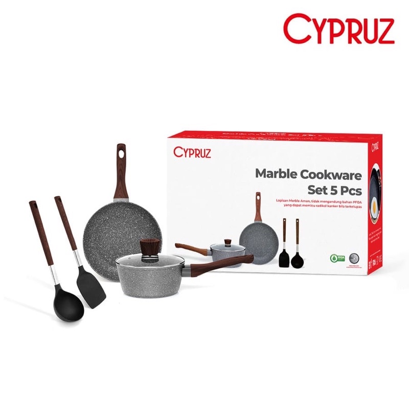 Cypruz Basic Set Panci Penggorengan Anti Lengket
