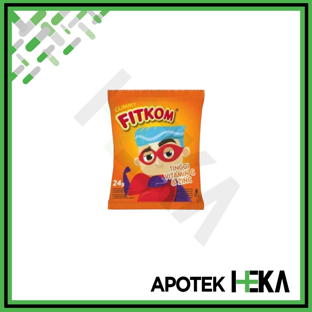 Fitkom Gummy Vitamin C &amp; Zinc Sachet 24 gr Orange (SEMARANG)