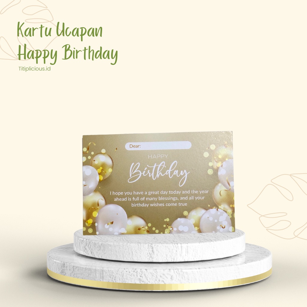 Kartu Ucapan Ulang Tahun Happy Birthday Greeting Card