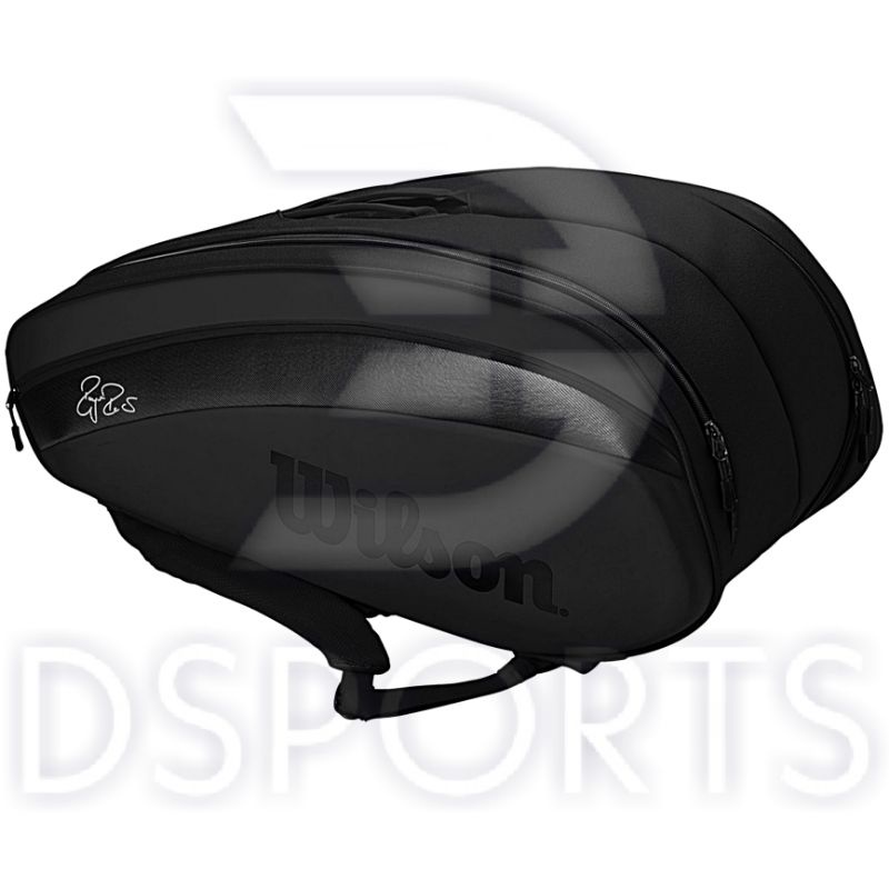 Wilson Roger Federer DNA Black RF R 12 Pack ( Tennis Bag Tas Tenis ) ORIGINAL