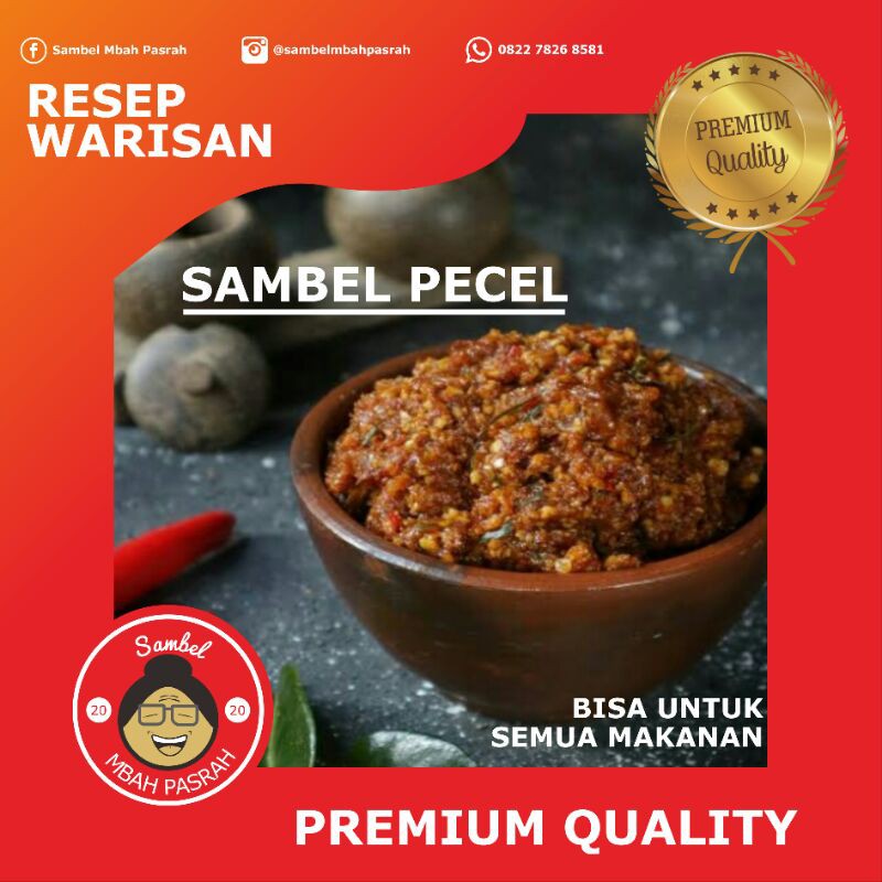 

SAMBAL PECEL MBAH PASRAH SEHAT TANPA PENGAWET & MSG