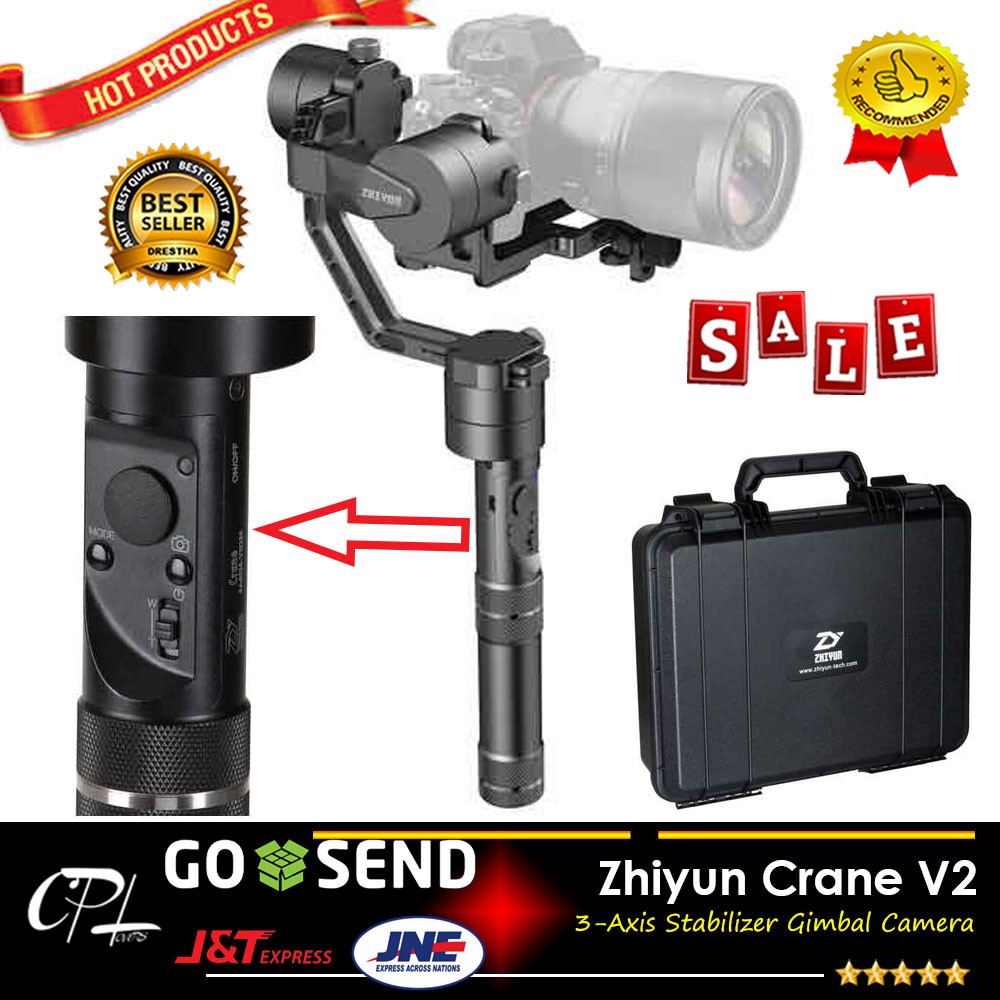 Zhiyun Crane V2 3 Axis Stabilizer Gimbal Camera Shopee Indonesia