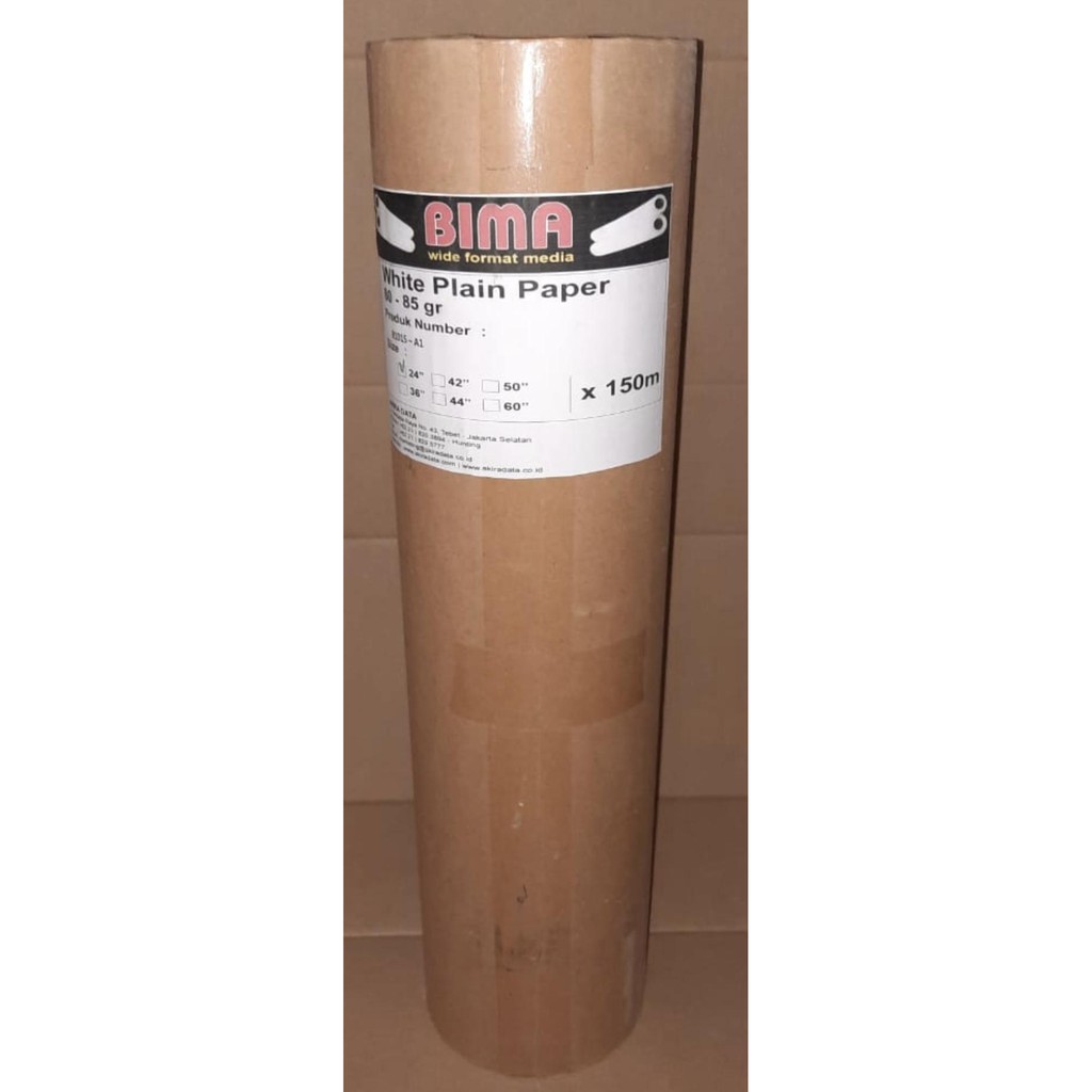 

Kertas Plotter A1 HVS 24" x 150 meter Bima