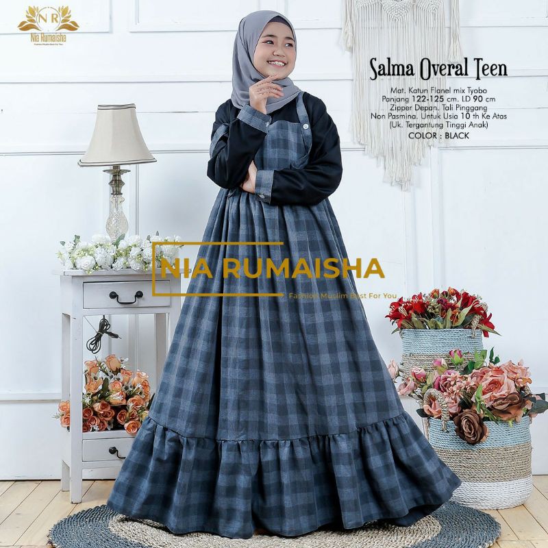 SALMA OVERALL TEEN + KIKY OVERALL TEEN + OSAFA OVERALL ori by NIA RUMAISAH