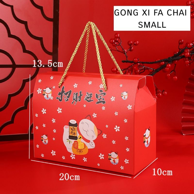 TAS HAMPER IMLEK MEWAH PARCEL BAG TENTENG BESAR GONG XI FA CHAI HOKI CAT CNB10