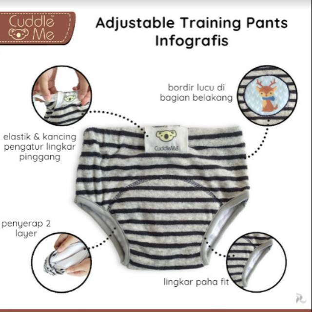 [PROMO] Adjustable Training Pants ATP CuddleMe Celana Tatur Anak Celana Toilet Training CuddleMe