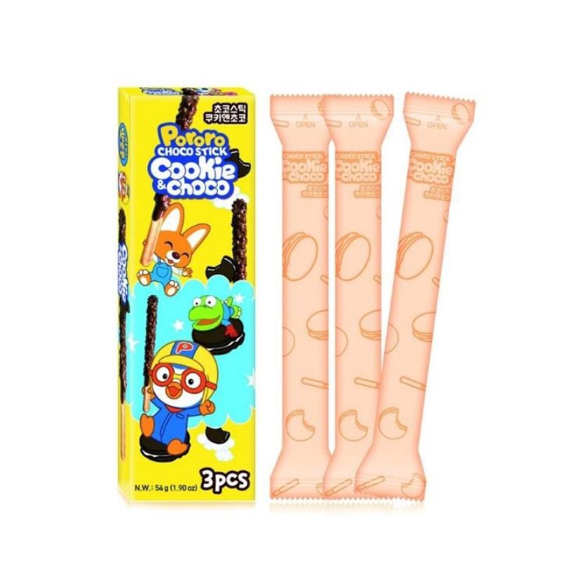 

Pororo Choco Stick Cookie Chocolate Box 54 g