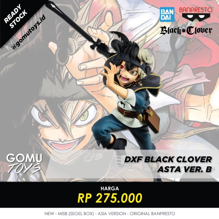 Black Clover Asta Ver. B DXF Action Figure Bandai Banpresto Original