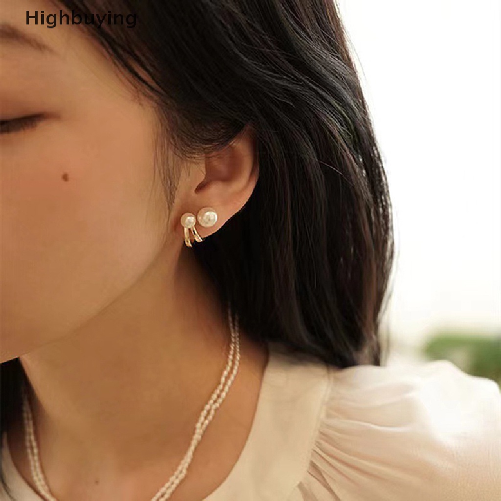 Hbid 2021 Anting Tusuk Model Mutiara Mewah Gaya Korea Untuk Wanita