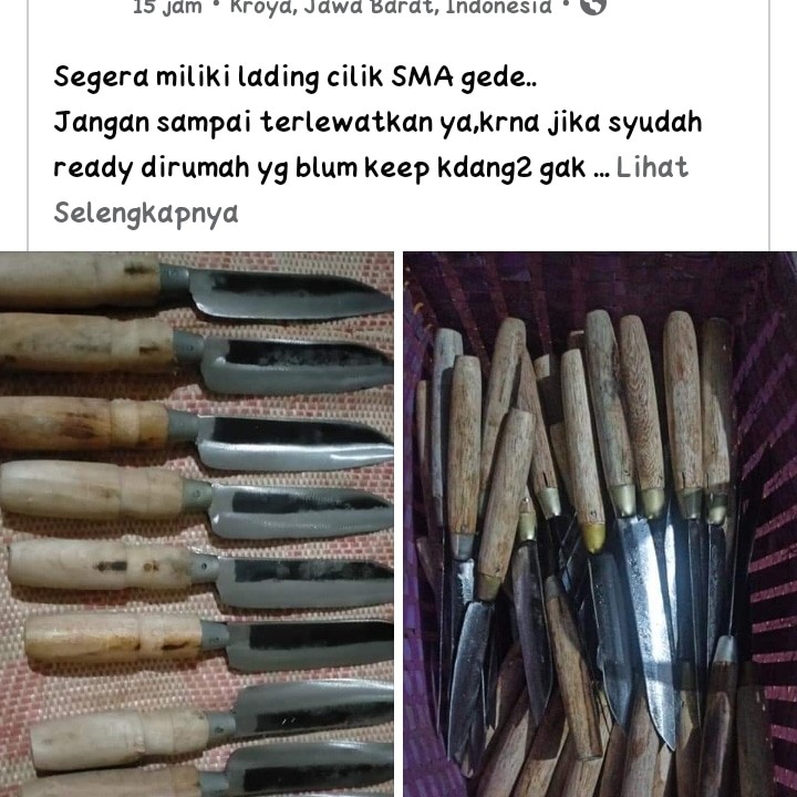 Pisau Dapur Baja Tebal Ukuran Sedang Super Tajam
