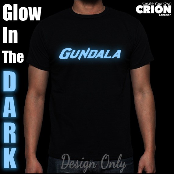 Kaos Gundala Putra Petir Logo - Glow In The Dark Blue - By Crion