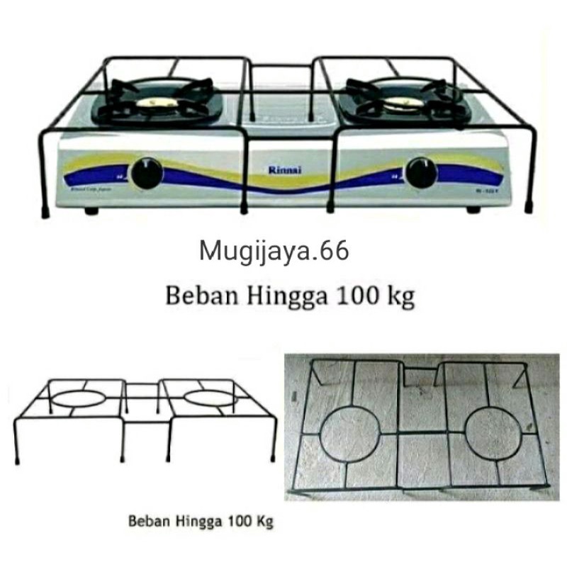 tatakan kompor 2 tungku/ baner kompor oven/ angkringan
