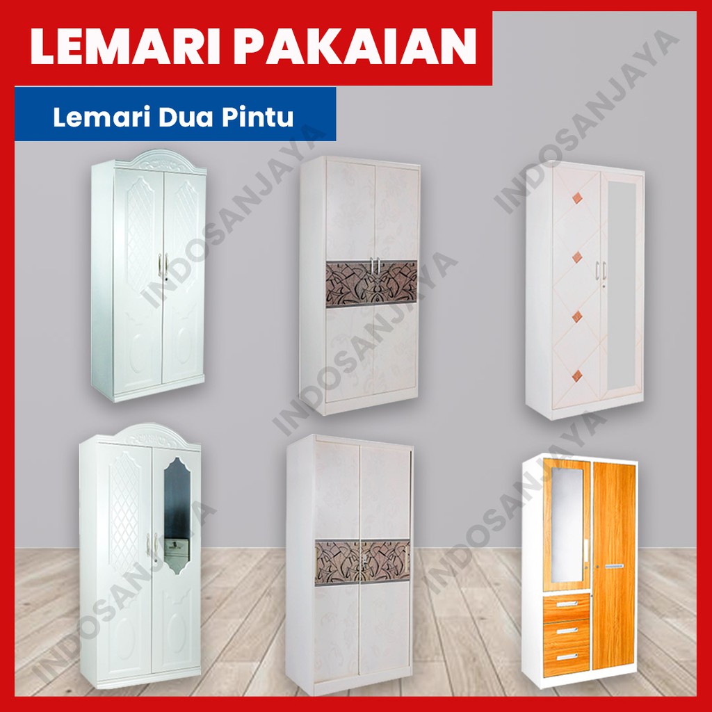 Lemari Pakaian Besi 2 Pintu Minimalis Modern - Lemari Besi2