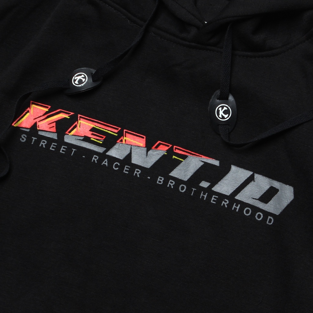 Kent Jaket Sweater Hoodie Hitam Unisex Kent Id Font Big