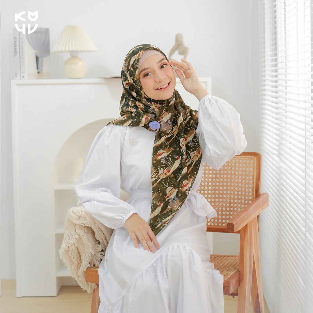 Koyu Hijab Segiempat Viney Jepang Eira Square ( WINTER EDITION )