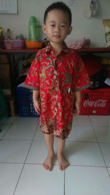 Baju Batik Anak Cowok Cewek Gentong Adem