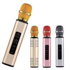 Mic Karaoke K6 Wireless Bluetooth Karaoke Player Smule Microphone Speaker KTV Efek USB Player - Mic 