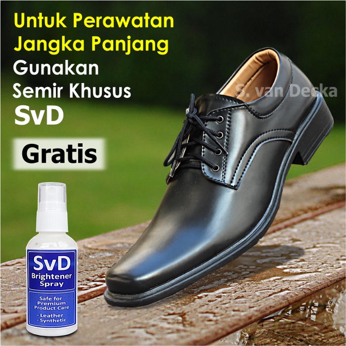 Sepatu Pantofel Pria Pantofel Hitam Pria Sepatu Pantopel Fantofel Kulit Kerja Formal PDH Pria J-TK21-Gratis Semir