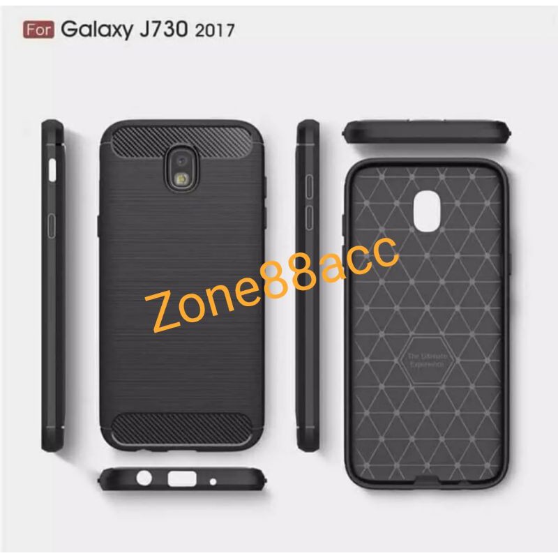 Silicon Case SAMSUNG J3 Pro Softcase iPAKY Carbon Casing Cover TPU