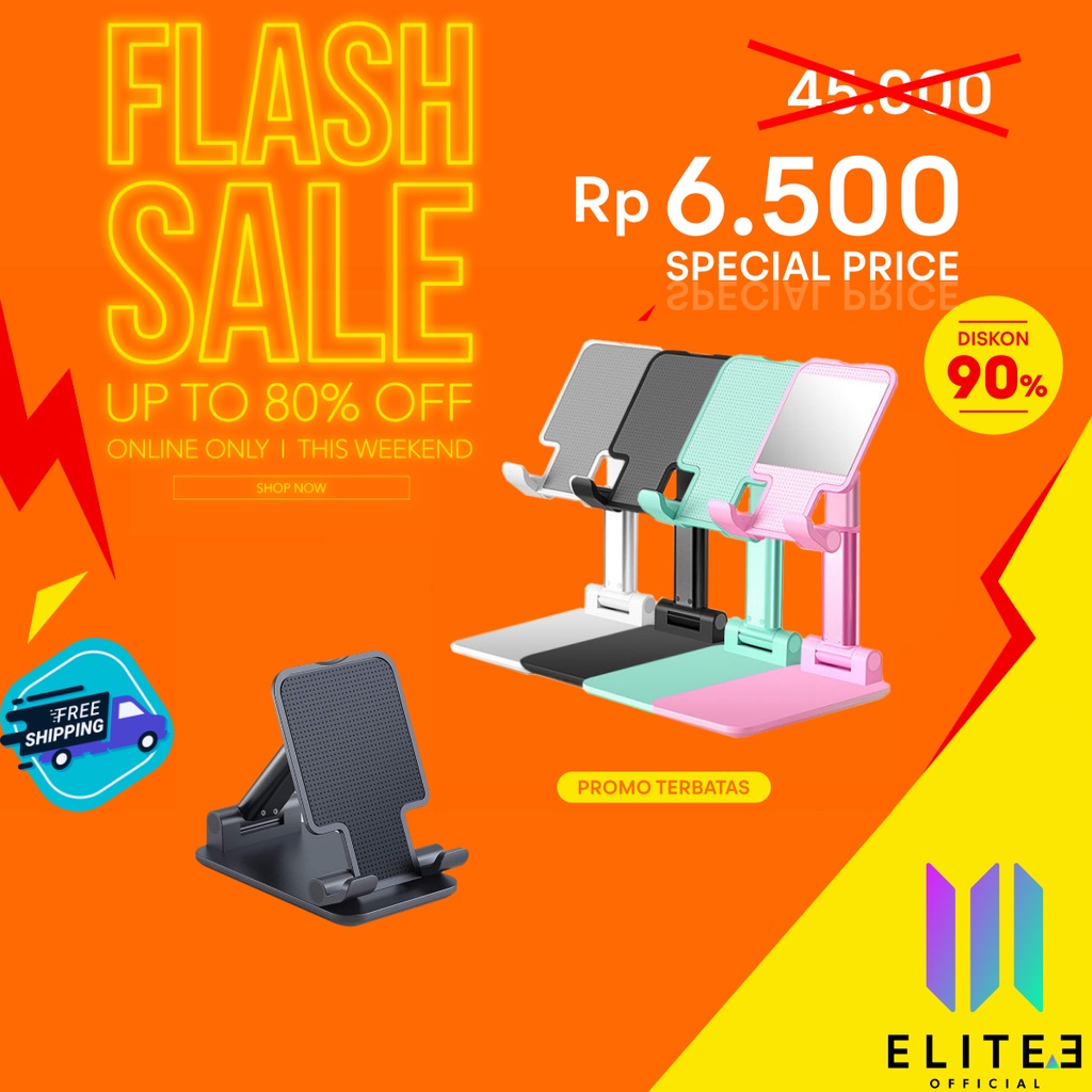 ELITEE STAND HP FOLDING DEKSTOP DUDUKAN HAPE PHONE HOLDER