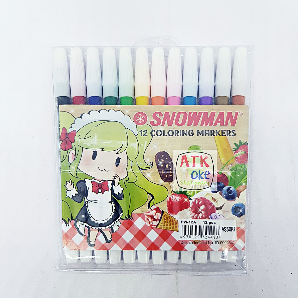 

Spidol Snowman 12 warna PW-12A