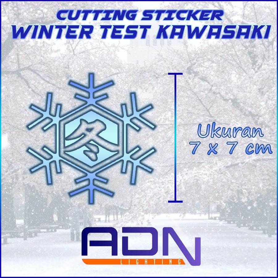 Cutting Sticker WINTER TEST Kawasaki ukuran 7cm