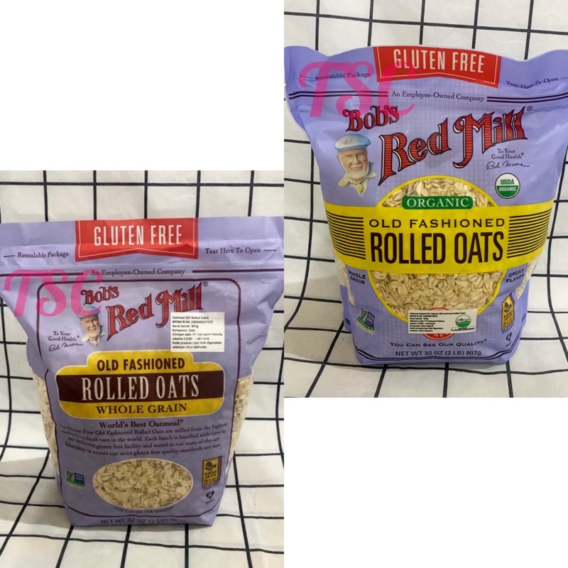 

Bob's Red Mill Old Fashioned Rolled Oats Whole Grain Gluten Free 907gr / Cereal / Bob's / bob / bobs / Red / Mill / Old / Fashioned / Rolled / Oats / Whole / Grain / Gluten / Free / 907gr / Oat / Sereal / Sarapan / BRM / Organic / organik