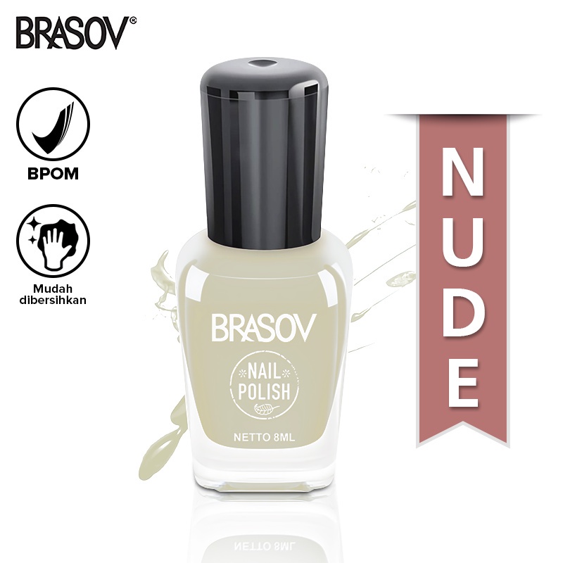 BRASOV Kutek Cat Kuku Nude 8 ML Nail Polish BPOM