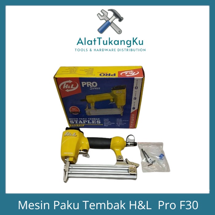 

Air Nailer Alat Tembak Paku Stapler Staples Angin H&L PRO F30/ Mesin Staples Angin Paku Tembak