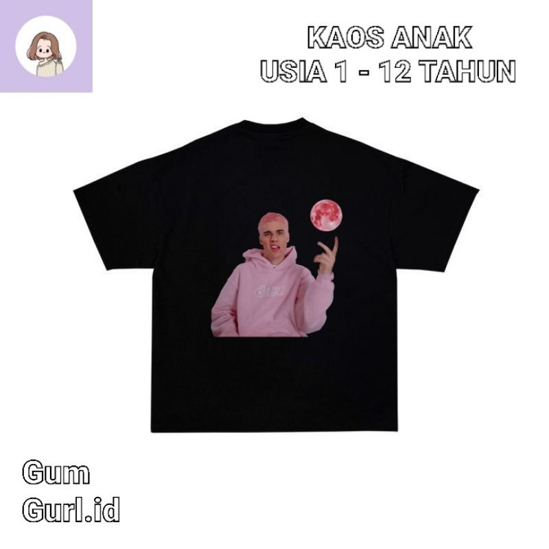 Kaos baju anak JUSTIN BIEBER tshirt SINGER POP oversize lokal laki laki perempuan kids tee vintage b
