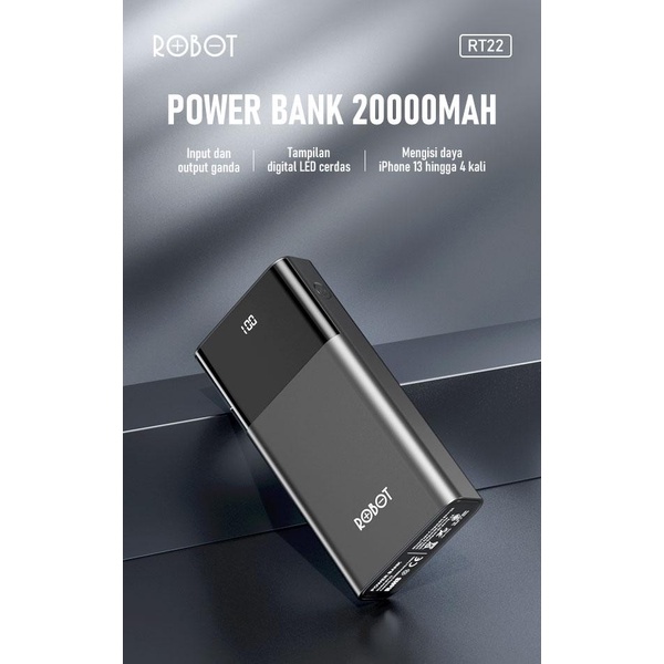 Robot RT22 20.000mAh Digital LED Powerbank