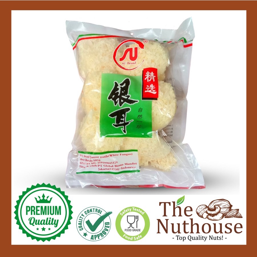 500gr Dried White Fungus / Bai Mu Er / Jamur Putih Es Salju / Yin Er