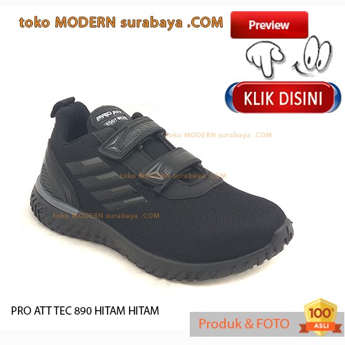 PRO ATT TEC 890 V HITAM HITAM sepatu anak sepatu sekolah sneakers