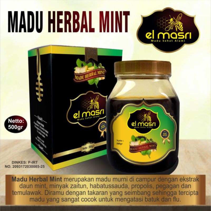 

Madu Herbal Mint El Masri 500gr