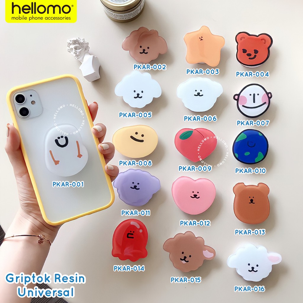 Griptok Kelly Resin Phone Holder Universal Korean Pop Grip Tok Socket