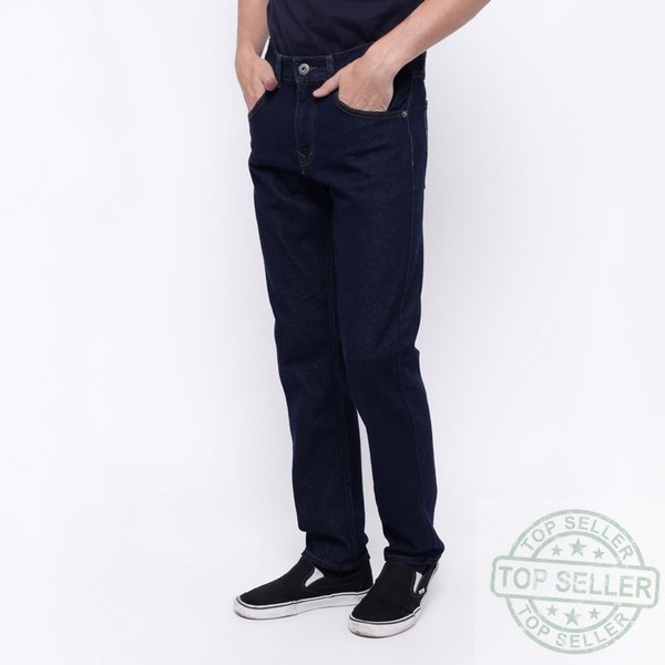 (Celana Murah) Edwin Celana Jeans Slim Fit Pria Panjang Biru Roma 05 - Navy, 27 |DXT