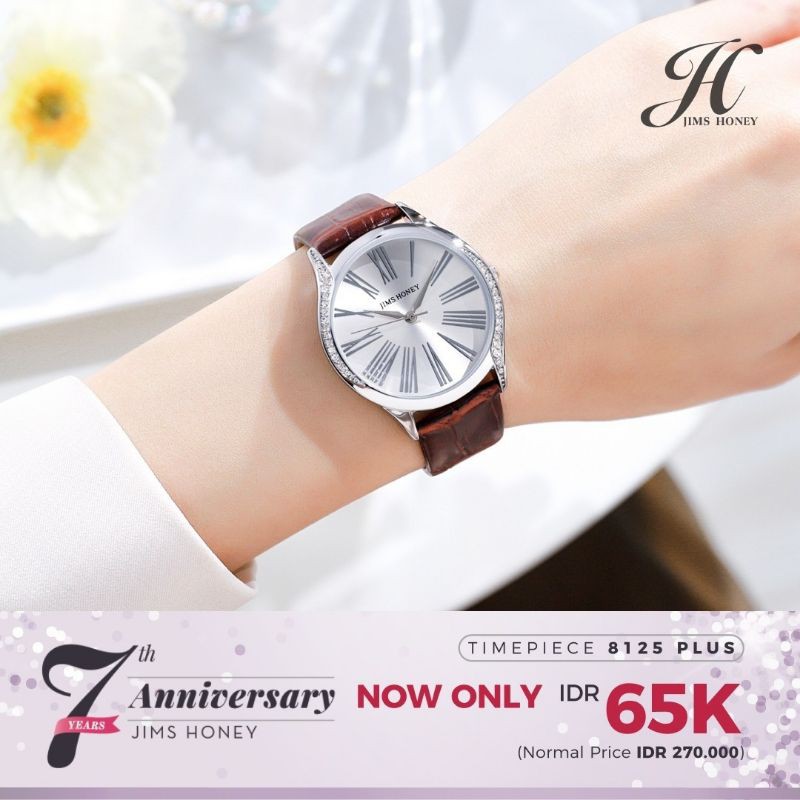 PROMO ANNIVERSARY JIMS HONEY JAM TANGAN WANITA EXCLUSIVE MEWAH JH JT 8125 PLUS KADO PACAR ISTRI UNIK