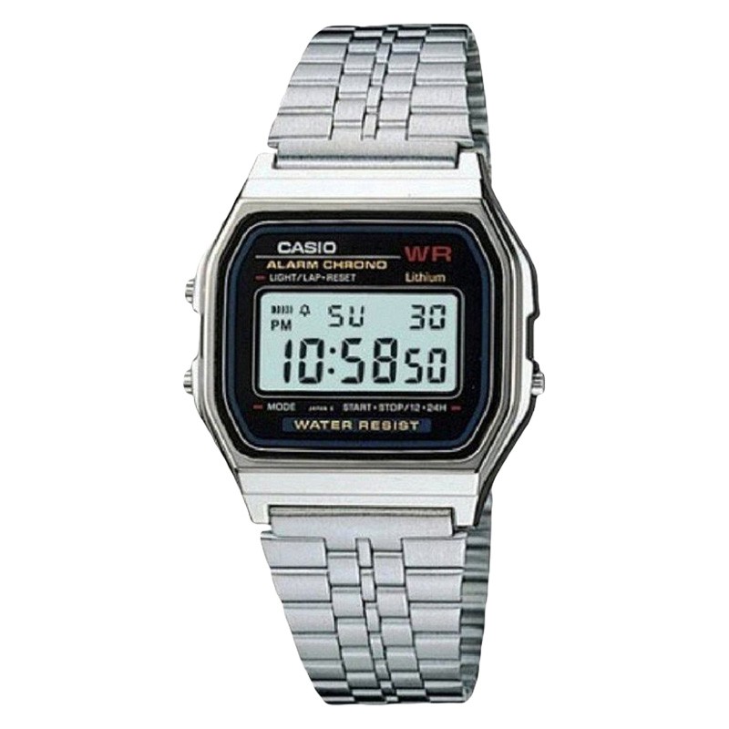 Jual Jam Tangan Casio Retro A159WAN1DF Stainless Steel Digital Watch
