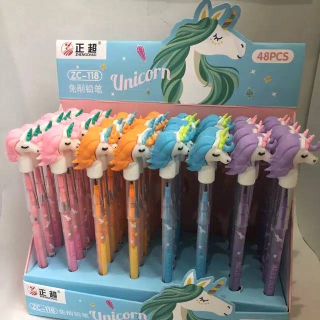 

8 pcs pensil bensia karakter Unicorn