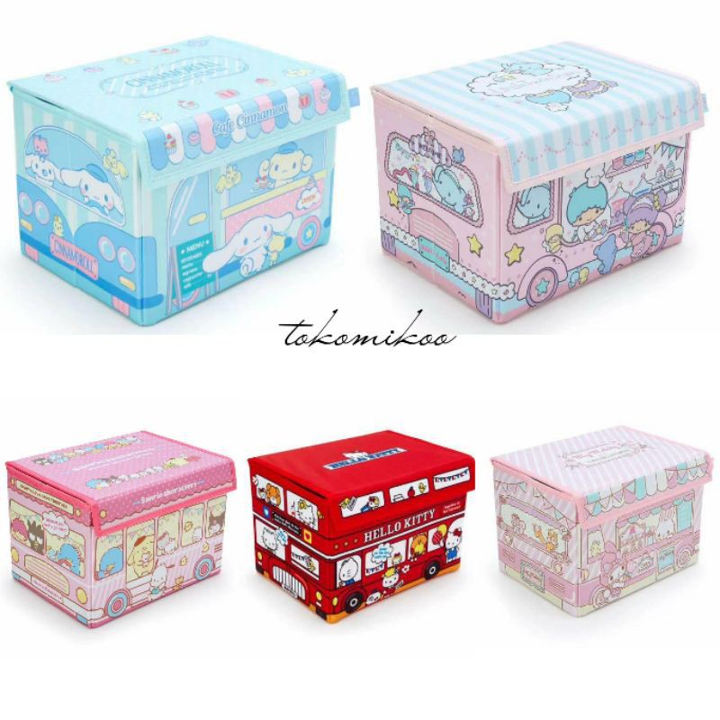 Box penyimpanan serbaguna Sanrio Hello Kitty Pompompurin Little Twin Stars Cinnamoroll snoopy Sailoor Moon Donald Brown