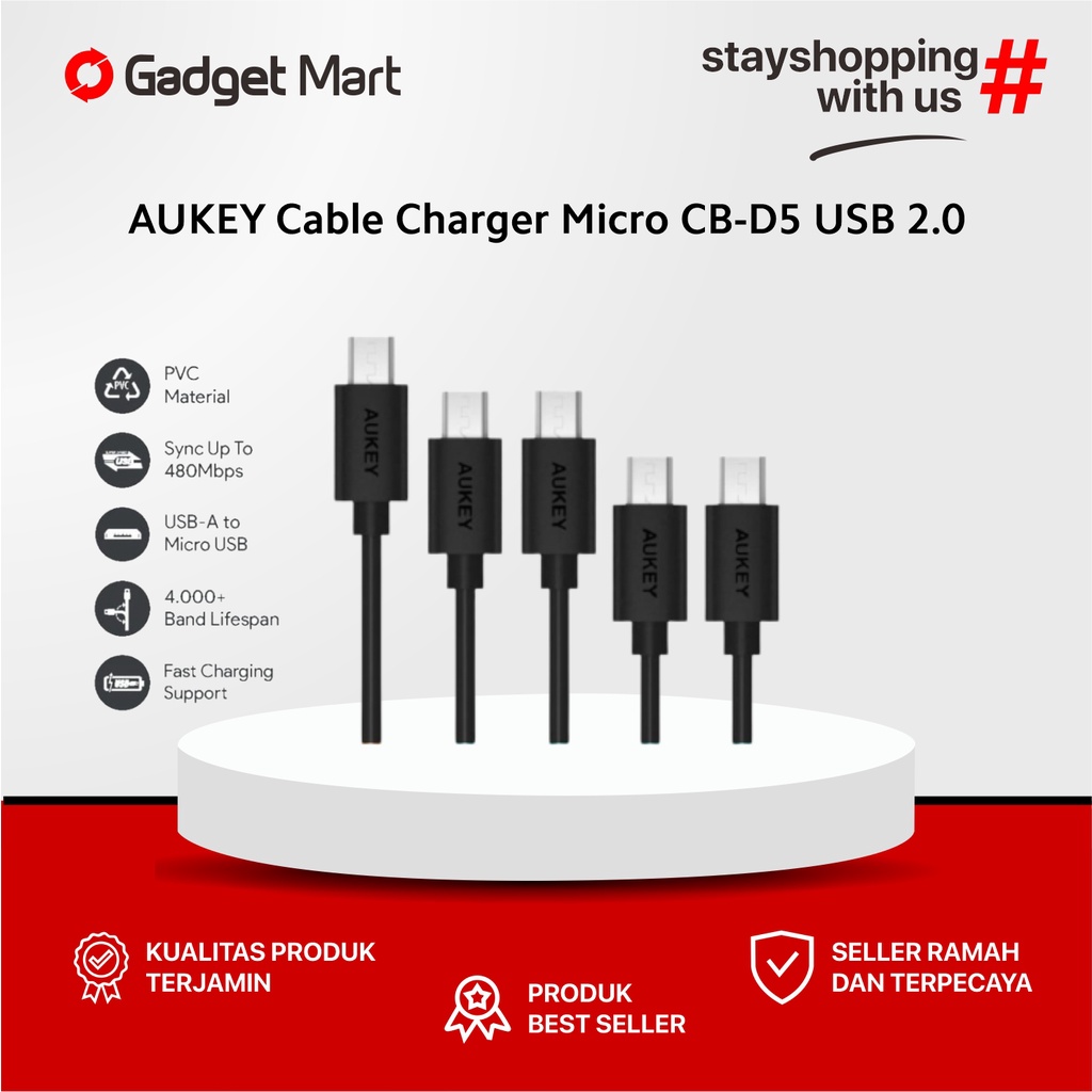 AUKEY Cable Charger Micro CB-D5 USB 2.0