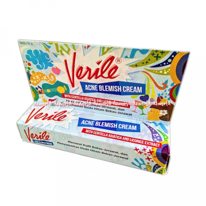 Verile Acne Blemish Cream Untuk Merawat &amp; Menyamarkan Noda HItam Bekas Jerawat 100gr