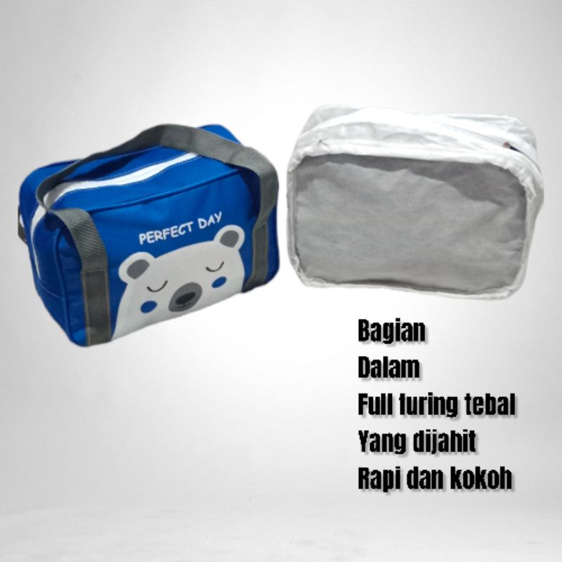 Tas Bekal Karakter Cooler Bag Lunch Bag Wajah Kartun Tas Bekal Makan Karakter