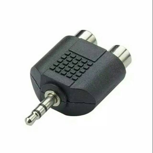Converter Jack Stereo 3.5mm Male to 2 Female akai/ Jack RCA / Jack T stereo