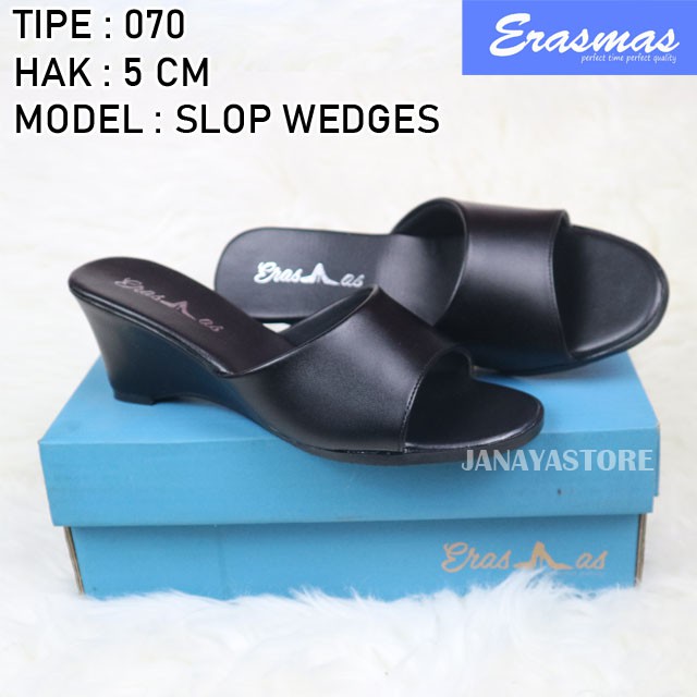  Sandal  Selop Slop Wedges PSR 070 Terbuka Erasmas  Persit 