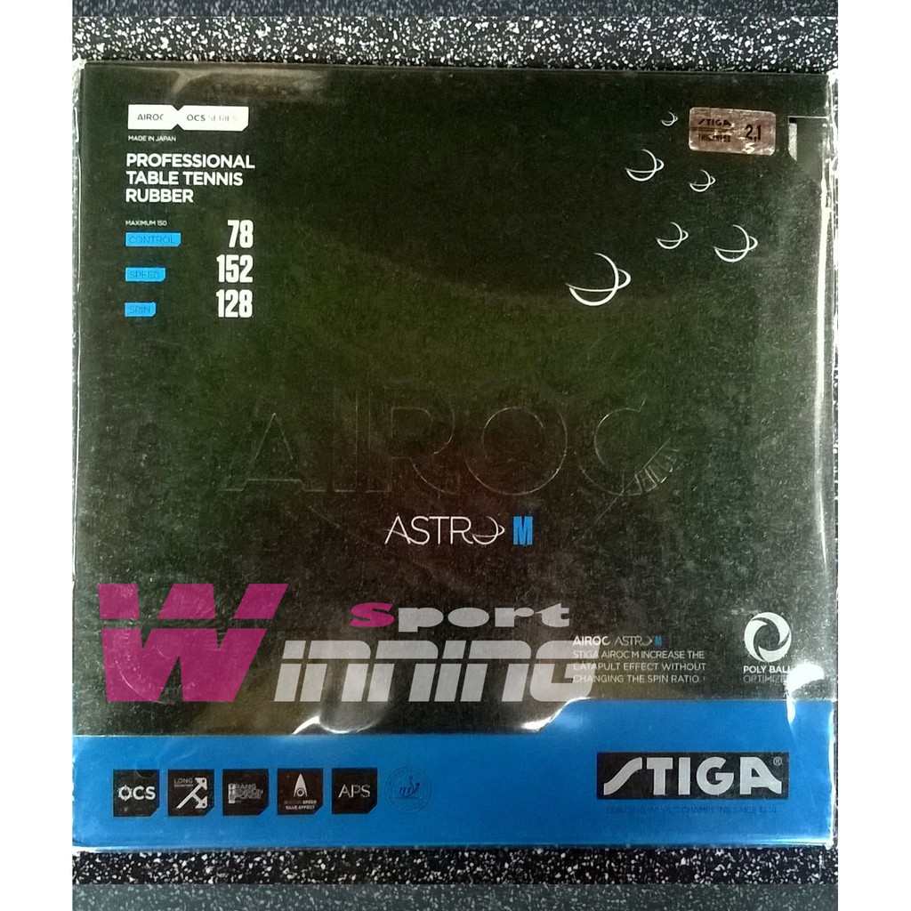 STIGA Airoc Astro M - Karet Tenis Meja - Karet Pingpong _ Table Tennis Rubber