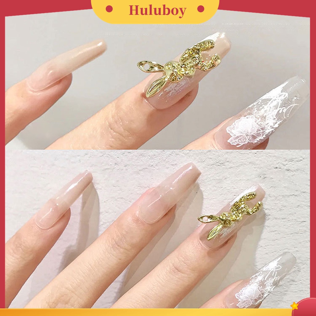 Huluboy Huluboy♡ 1 Kantong Ornamen Pita Aurora Coating AB Coating Bahan Alloy Aneka Bentuk Untuk Dekorasi Nail Art Wanita