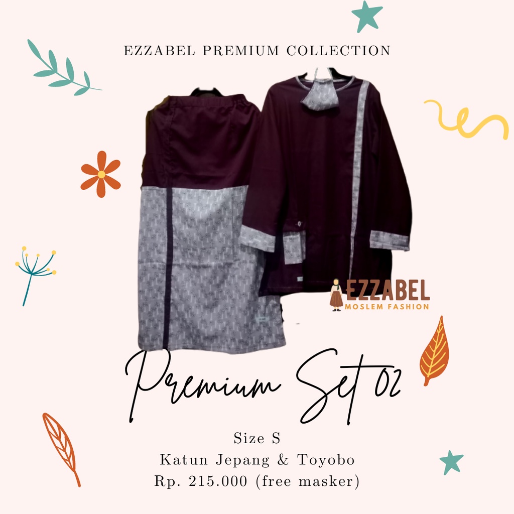 EZZABEL - PREMIUM SET 02 - SETELAN ROK BAJU HARIAN SANTRI GONTOR PUTRI