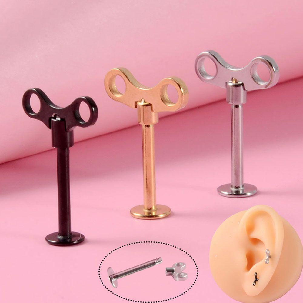 Needway Telinga Tulang Stud Wanita Stainless Steel Tragus Tulang Rawan Anting Tindik Perhiasan Tindik Lobe Piercing Daith Helix Stud Hidung Rings